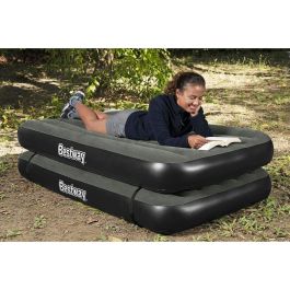 Bestway Airbed Tritech™ Connect and Rest™ Cama Hinchable 3 en 1 - Individual, Elevada o King Size - 188x99x25 cm - Soporta 150 kg