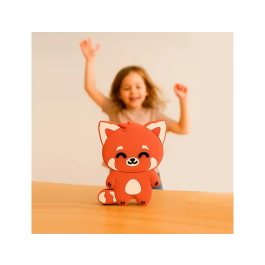 Wondee Altavoz Bluetooth Panda Rojo Inalámbrico con Micrófono Manos Libres y Jack 3,5mm, Regalo Original para Mujeres y Niñas