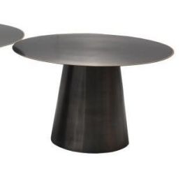 DKD Home Decor Mesita Auxiliar Moderna Gris Oscuro y Dorado Metal 60 x 60 x 37 cm Precio: 105.50000043. SKU: B1454XXZMF