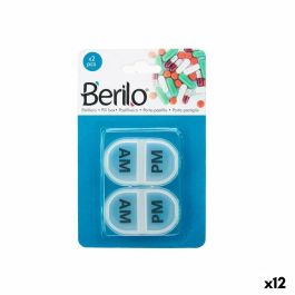 Pastillero con Compartimentos Berilo HW0929-2 HW0929-2 Transparente Plástico 11,5 x 18 x 2,2 cm Set (12 Unidades)
