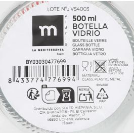 Botella 500 ml con tapón hermético - La Mediterranea (24 Unidades) Botella 500 ml con tapón hermético - La Mediterranea (24 Unidades)