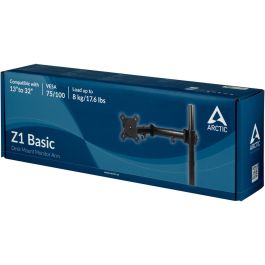 ARCTIC Z1 Basic Soporte de Escritorio para 1 Monitor de 13" a 32" (81.3cm) hasta 8kg, Abrazadera, Negro