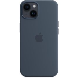 Apple iPhone 14 Silicone Case con MagSafe - Funda Protectora Azul Tormenta