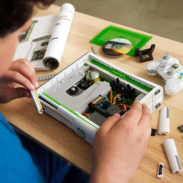 Mega Set de Construcción Réplica Xbox 360 MEG1732687226951, 1342 Piezas, Mando con LED, Para Adultos