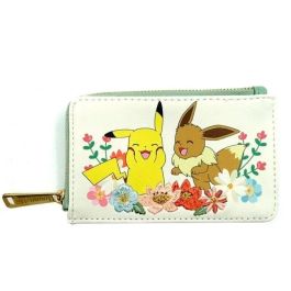 Loungefly Tarjetero Pikachu & Eevee Floral