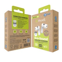muvit for change auriculares estéreo true wireless ANC+ENC blancos
