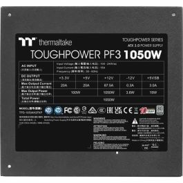 Thermaltake Toughpower PF3 Fuente de Alimentación PC ATX 24-pin 1050W 80 PLUS Platinum Negro Thermaltake Toughpower PF3 Fuente de Alimentación PC ATX 24-pin 1050W 80 PLUS Platinum Negro
