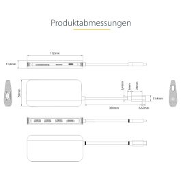 Startechcom 115B-USBC-MULTIPORT Docking Station USB-C, HDMI 4K 60Hz, 100W PD, 3x USB-A, Ethernet Gigabit, Lector SD/MicroSD, Compatible Multiplataforma