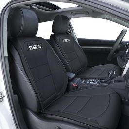 Abc SPCS424BK Respaldo Universal para Asiento Delantero de Coche - Confort Acolchado Negro Poliéster PVC, Durable y Fácil Limpieza