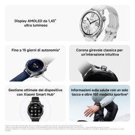Xiaomi S4 Smartwatch 1.43" AMOLED 466 x 466 Pixeles Pantalla Táctil Plata