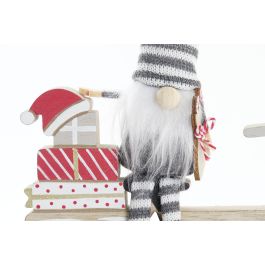 DKD Home Decor Decoración Navidad Tradicional Gris Rojo MDF Bicicleta 1 x 21 x 21 cm (6 Unidades)