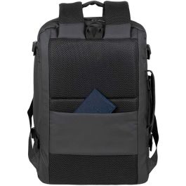 Rivacase 8465 Tegel Eco Negro - Mochila profesional ecológica con compartimento para portátil, resistente al agua