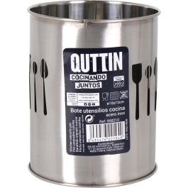 Bote de utensilios de acero inoxidable Quttin 10x12 cm (12 Unidades) Bote de utensilios de acero inoxidable Quttin 10x12 cm (12 Unidades)