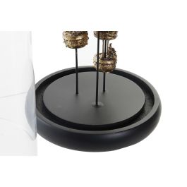 DKD Home Decor Figura Decorativa Resina y Cristal Dorado Negro 14 x 22 x 14 cm