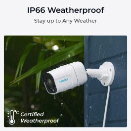Reolink P340 PoE - Cámara de Seguridad IP 12MP Interior/Exterior WiFi6 IP66 con Visión Nocturna y Audio Bidireccional