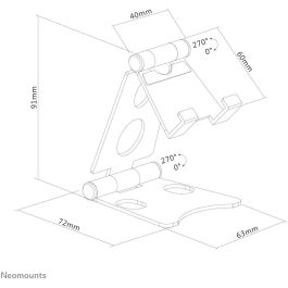 Soporte para móviles Neomounts DS10-150SL1 4,7" Plata