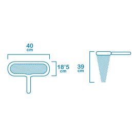 Edm Recoge hojas de fondo Classic 40 x 18,5 cm Ø2,8 cm - Azul