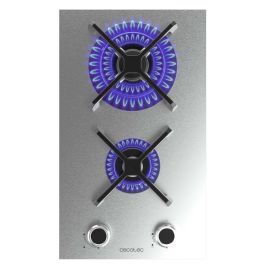 Cecotec Placa de gas Squad G 2400S 2 fuegos 5200W acero inox WOK encendido electrónico