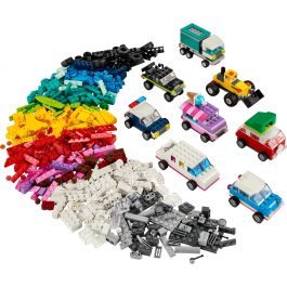 LEGO 11036 Classic Vehículos Creativos - Set de Construcción de Coches con 900 Ladrillos y 52 Ruedas para Niños +5 Años