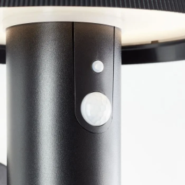 Brilliant BRI4004353437823 Aplique de Exterior LED y Solar con Detector de Movimiento - Metal y Plástico - 4 W - Negro