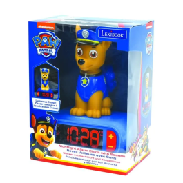 Lexibook Reloj Despertador Chase Patrulla Canina RL800PA Niños +3 Años Luz Nocturna y Sonidos