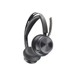 Poly 9T9J4AA Auriculares Inalámbricos Voyager Focus 2 para Microsoft Teams con Micrófono Cancelación Ruido ANC Bluetooth Adaptador USB-C/A Soporte de Carga Negro.