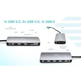 Hub USB i-Tec CANANOTDOCKPD Plateado