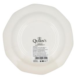 Plato Postre Cerámico Artic White Queen's 20,5 cm (6 Unidades)