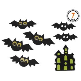 Set Decorativo Halloween Murciélagos y Castillo 7 Piezas
