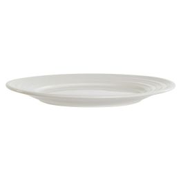 DKD Home Decor Plato Básico de Porcelana Blanco | Vajilla Set de 4 Piezas | Dimensiones 19x19x2 cm | Apto Microondas y Lavavajillas
