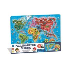 Clementoni CLE8005125529162 Rompecabezas del Mundo Magnético, Juego Educativo y Geográfico para Niños