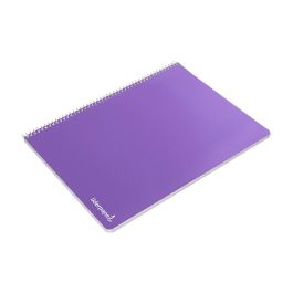 Cuaderno Espiral Liderpapel Folio Smart Tapa Blanda 80H 60 gr Cuadro 4 mm Con Margen Color Violeta 10 unidades