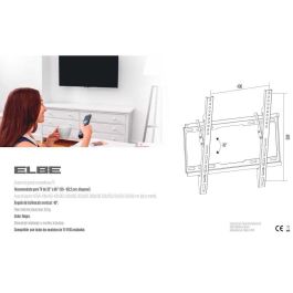 Elbe SP-3265-I Soporte de Pared Inclinable para TV 32'-65', Peso Máx. 30kg, Compatible VESA, Inclinación 10º Elbe SP-3265-I Soporte de Pared Inclinable para TV 32'-65', Peso Máx. 30kg, Compatible VESA, Inclinación 10º