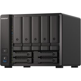 QNAP TS-H973AX-8G Servidor NAS Tower con Procesador AMD Ryzen V1500B, 8GB RAM, Soporte para HDD/SSD, 10GbE