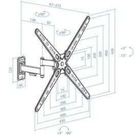 TOOQ SOPORTE PARED PANTALLAS 13-55" GIRA/INCLI NEGRO TOOQ SOPORTE PARED PANTALLAS 13-55" GIRA/INCLI NEGRO