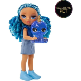 Rainbow High Muñeca Littles 15cm con Mascota - Azul - LIT35051531197 A partir de 4 años