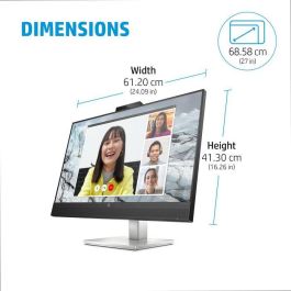 HP E27m G4 QHD USB-C Conferencing Monitor con Webcam 5MP, Altavoces, Micrófonos duales, Certificado Zoom, Carga 65W