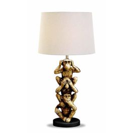 DKD Home Decor Lámpara Sobremesa Colonial Dorado Blanco 30 x 61 x 30 cm