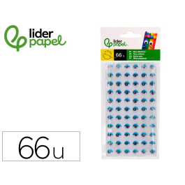 Liderpapel Ojos Adhesivos 10 mm con Pupila Negra y Pestaña Azul, Pack 66 Unidades para Manualidades Precio: 1.9499997. SKU: B1DWY6FDYN