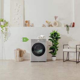 Cecotec Lavadora-Secadora 10680 Inverter Steel 10/6 kg 1400 rpm A Motor Inverter Vapor