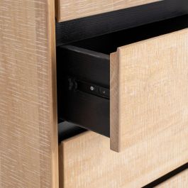 Armario Natural-Negro Madera-Metal 89,50 X 40 X 204 cm