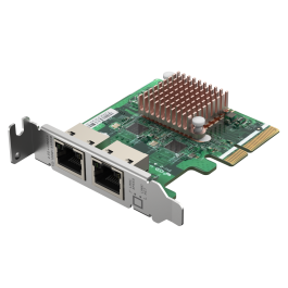 Qnap Tarjeta de Red QXG-2G2T-I225, 2 Puertos RJ45 2.5GbE Intel I225-LM, Compatible NAS y PC, PCIe