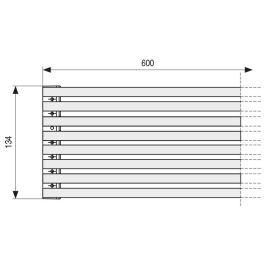 Herrajes Alk Rejilla Ventilación Horno M600 Cromo Mate - 8 Varillas Ajustables