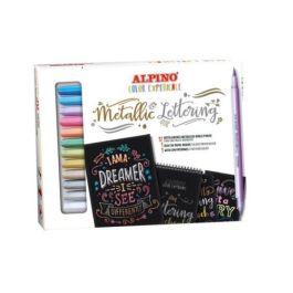 Alpino Rotuladores Metallic Lettering Color Experience Doble Punta, Estuche 12 Ud + Bloc y Guía Precio: 15.79000027. SKU: B18GTNFKQK