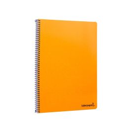 Cuaderno Espiral Liderpapel Folio Smart Tapa Blanda 80H 60 gr Cuadro 4 mm Con Margen Color Naranja 10 unidades