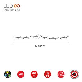 Edm Guirnalda easy-connect 4m 60 leds multicolor IP44 interior-exterior