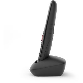 Gigaset E290HX Teléfono DECT Inalámbrico con Altavoz y Botones Grandes, Agenda 150 Contactos, Negro