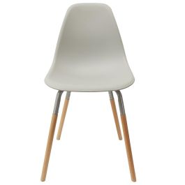 Home Deco Factory Silla Phenix Gris Claro Essentiel - Diseño Escandinavo, Polipropileno y Hierro