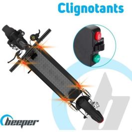 Beeper MAX FX10-G2-8 Patinete Eléctrico 500W 48V 8Ah Ruedas 10 Pulgadas con Alarma, Luces LED Delanteras y Traseras