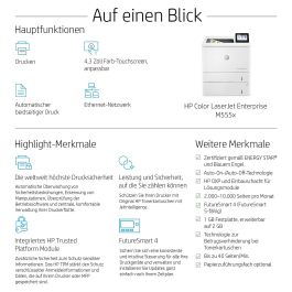 HP Color LaserJet Enterprise M555x Impresora Láser Color A4 38 ppm LAN WiFi Duplex 1200x1200 DPI